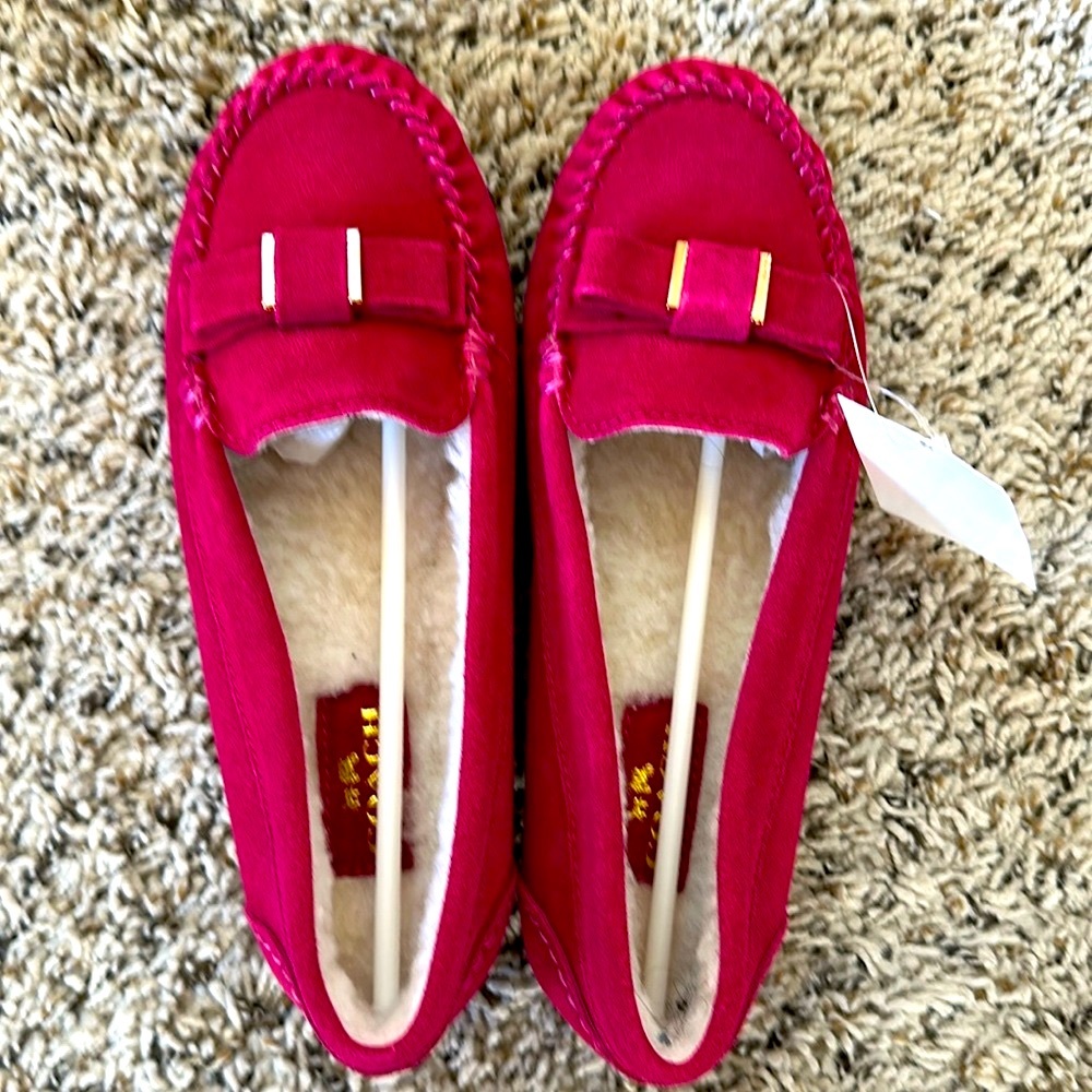 Coach Q6152 Women's Raspberry Alisha Suede Leather Moccasin/Loafers